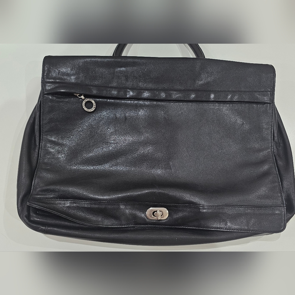 Designer Lisa Loren Vintage Black Leather Men's Bag